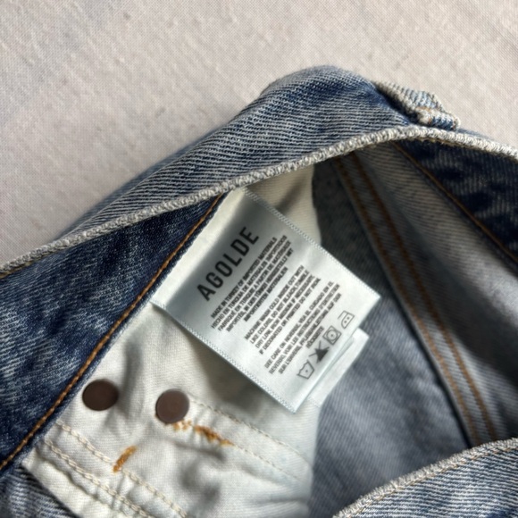 Agolde 90s Pinch High Rise Crop Straight Jeans Endless Size 25 A154D-1206 - Picture 14 of 14